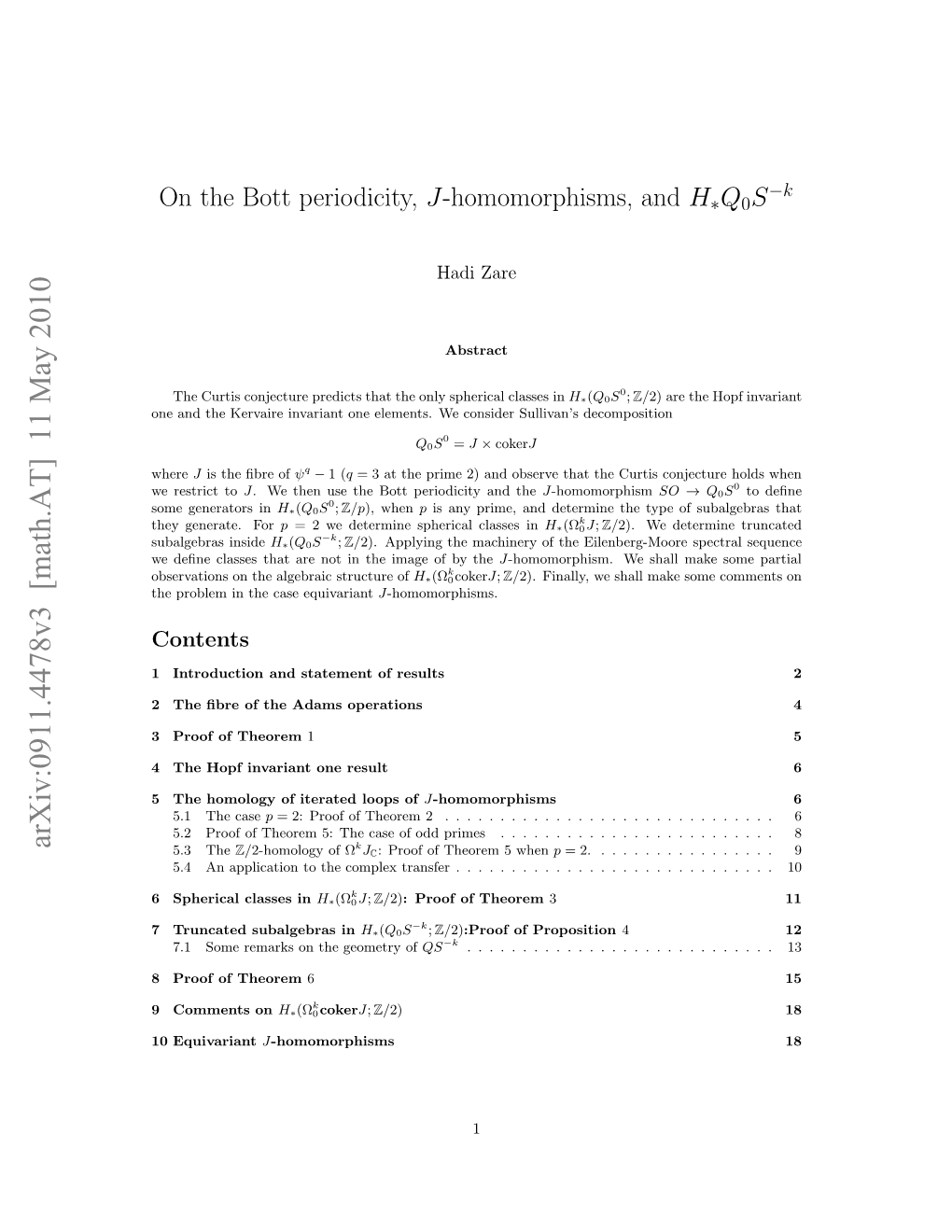 On the Bott Periodicity, $ J $-Homomorphisms, Transfer Maps