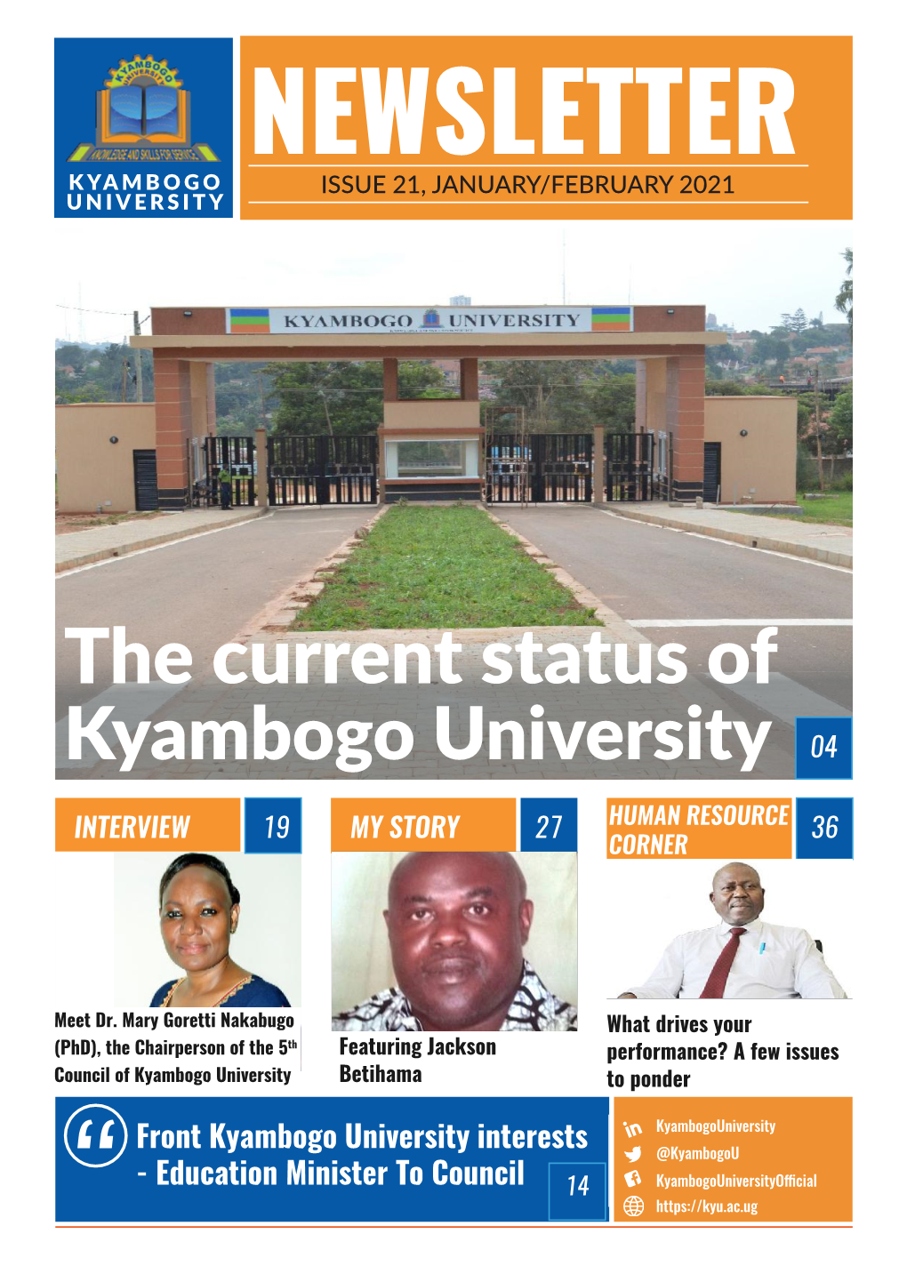 Kyambogo University Newsletter Jan Feb 2021