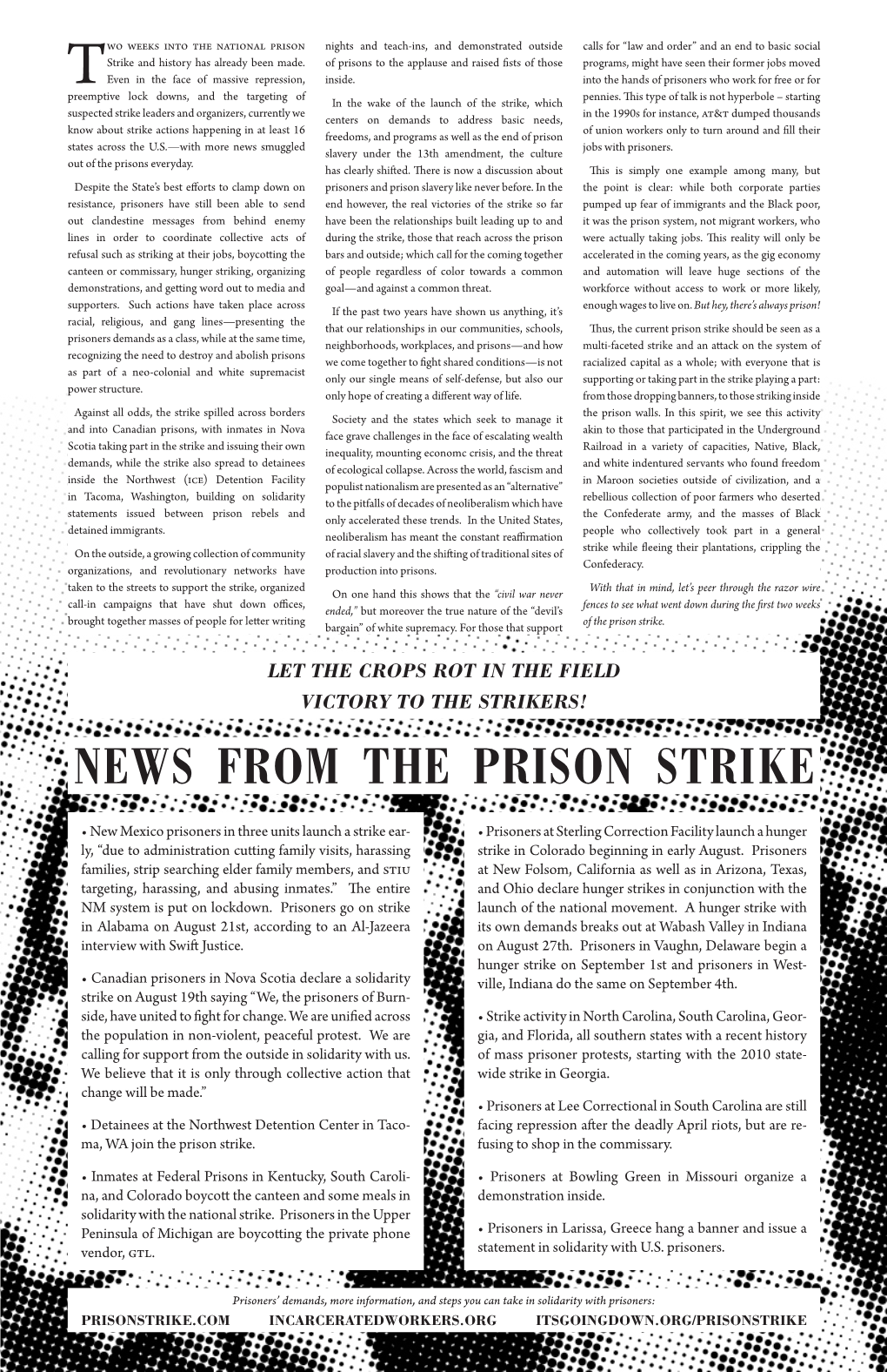 “News from the Prison Strike” Poster