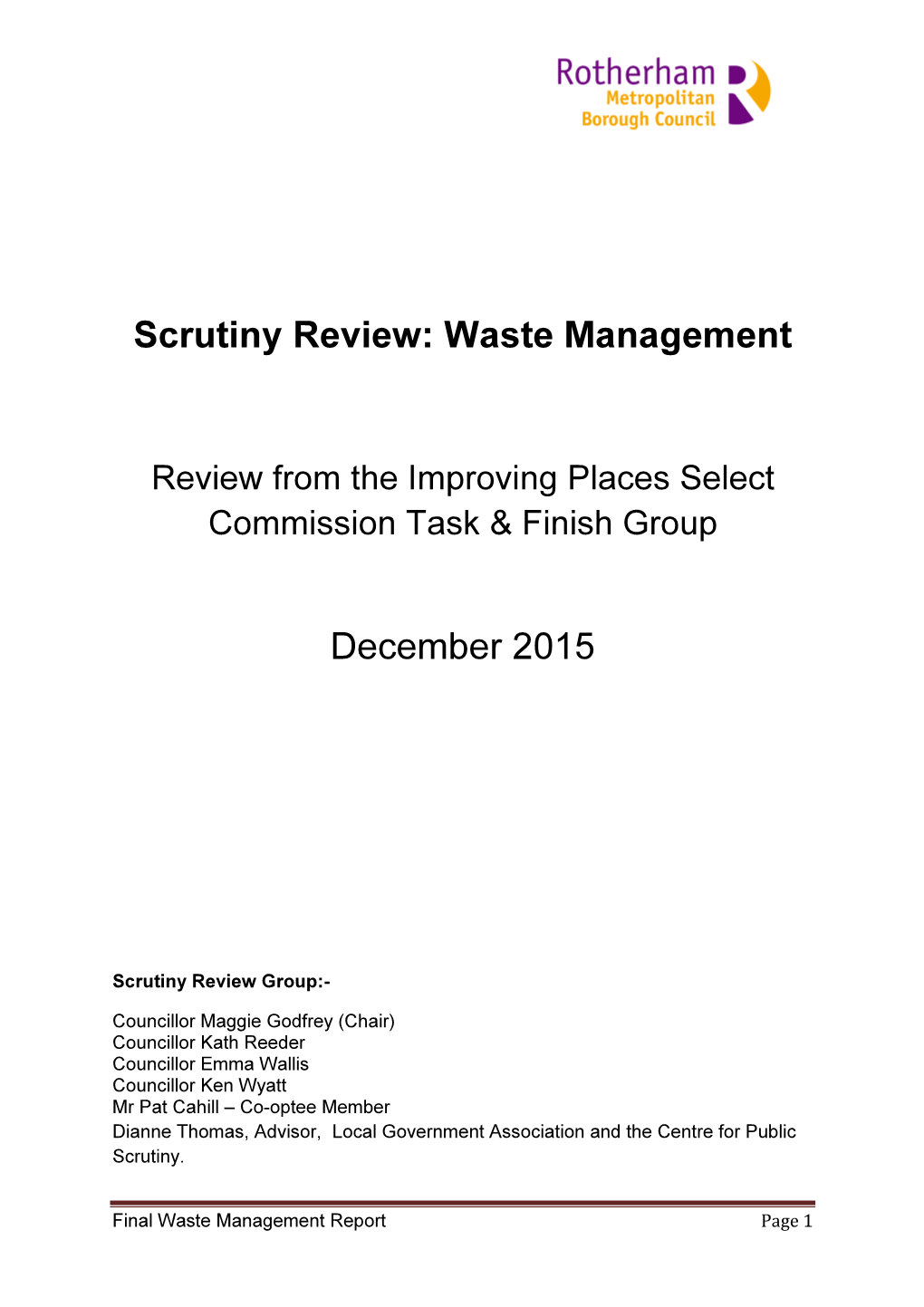 Waste Management December 2015