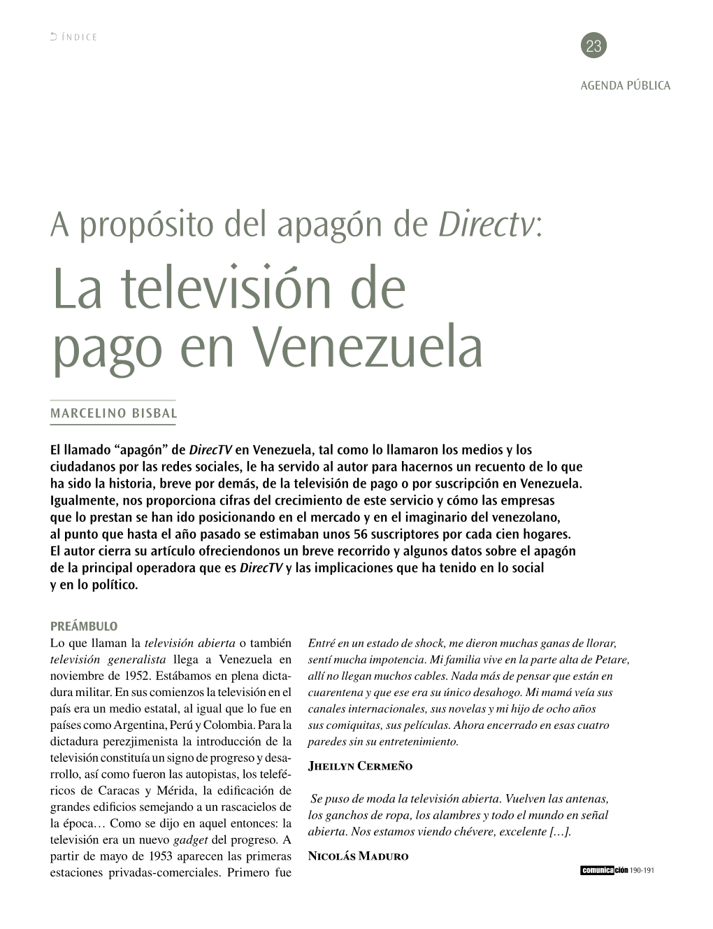 La Televisión De Pago En Venezuela