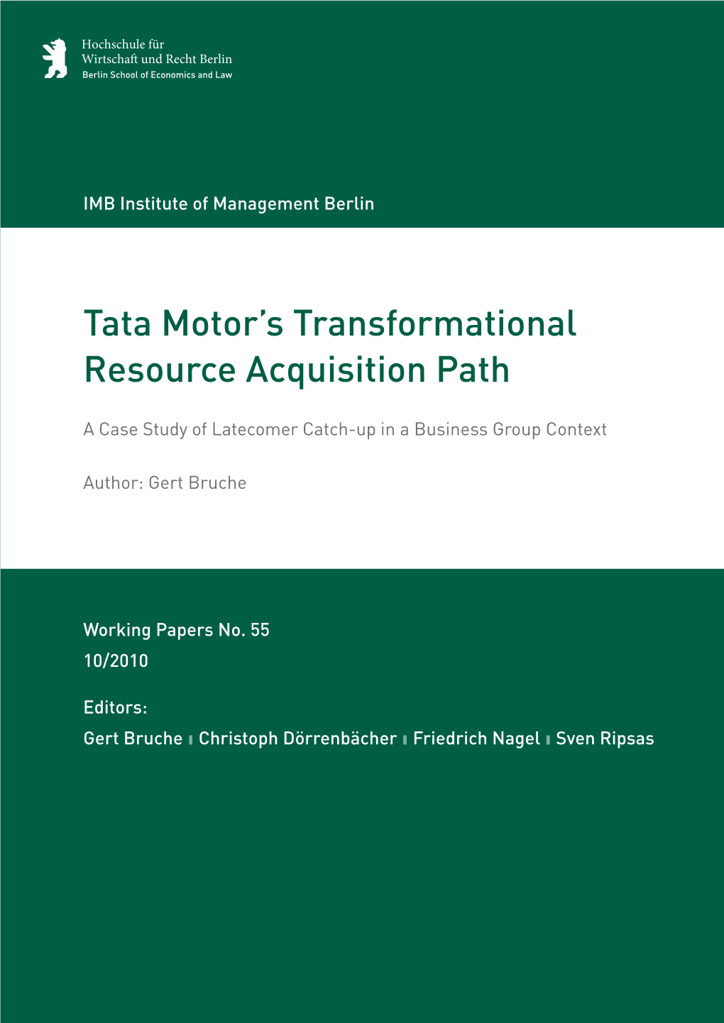 Tata Motor's Transformational Resource Acquisition Path