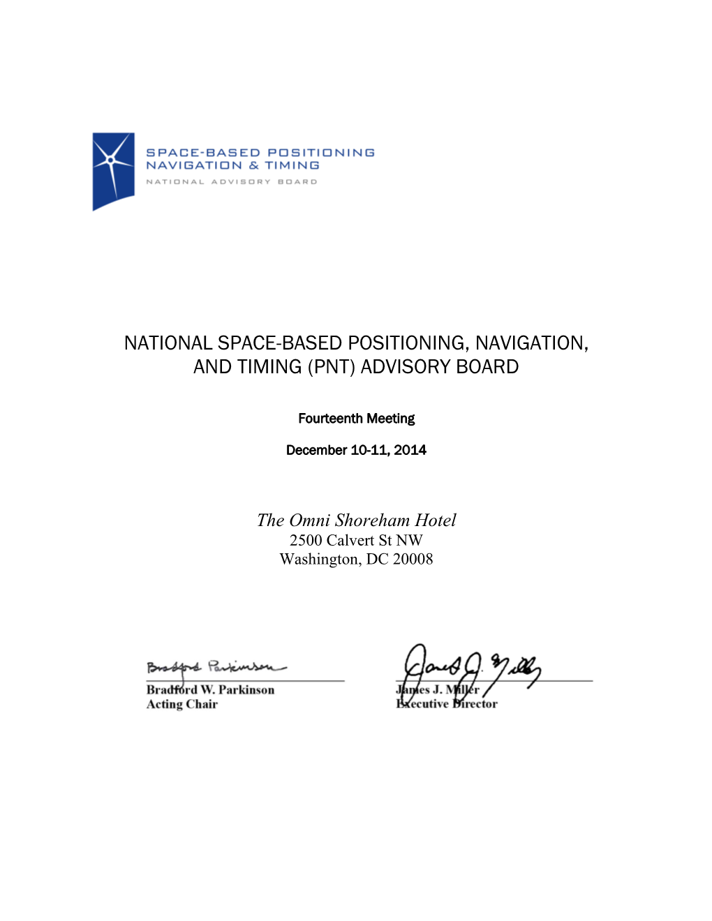 National Space-Based Positioning, Navigation, and Timing Advisory