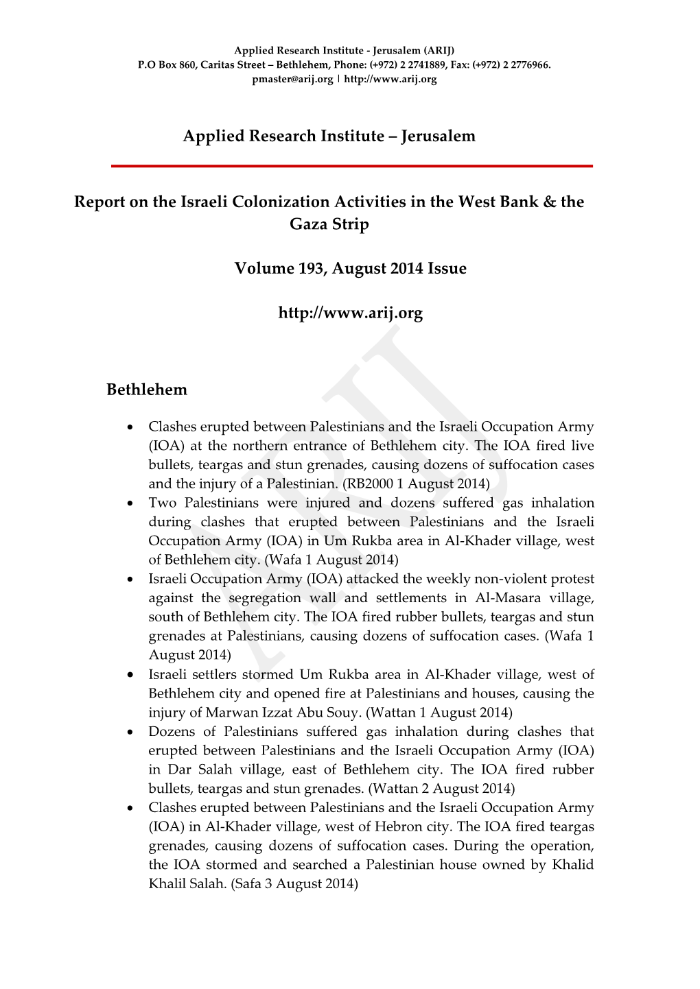 Volume 193, August 2014 Issue