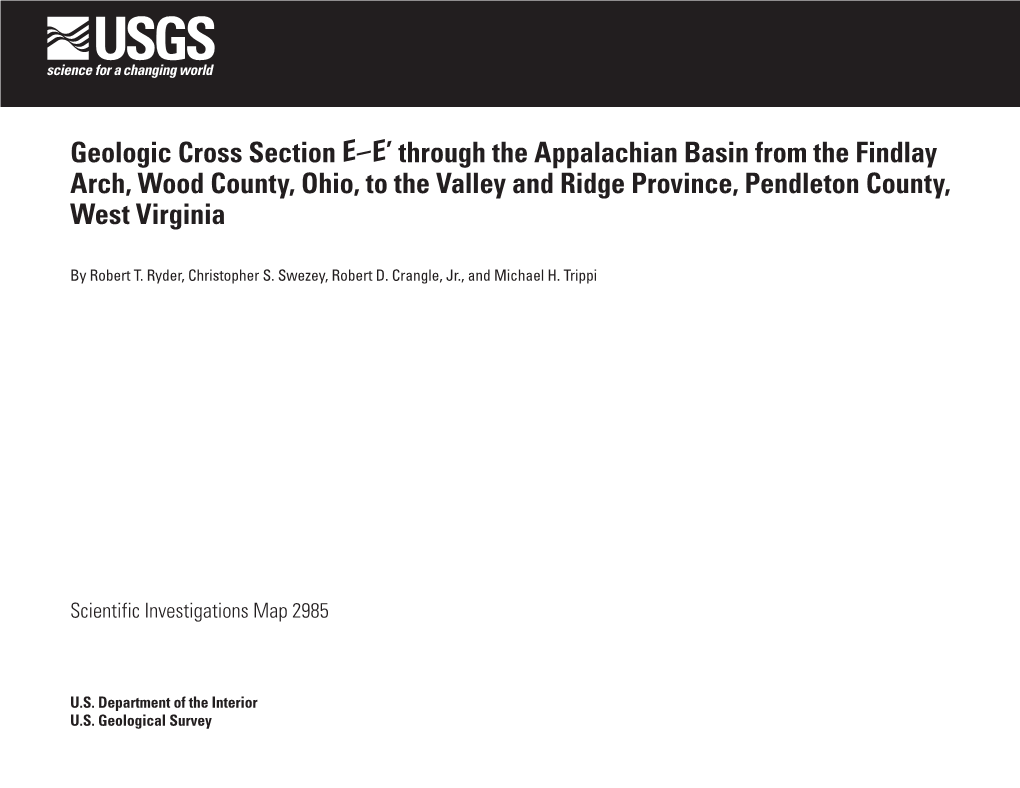 Geologic Cross Section E–E' Through the Appalachian Basin from The