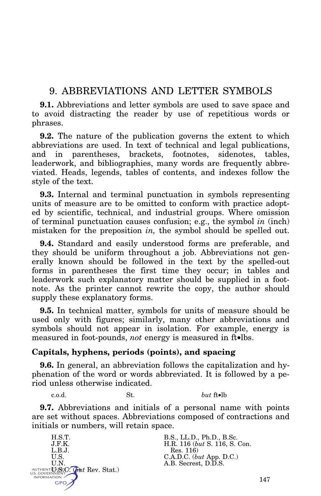 Chapter 9. ABBREVIATIONS and LETTER SYMBOLS