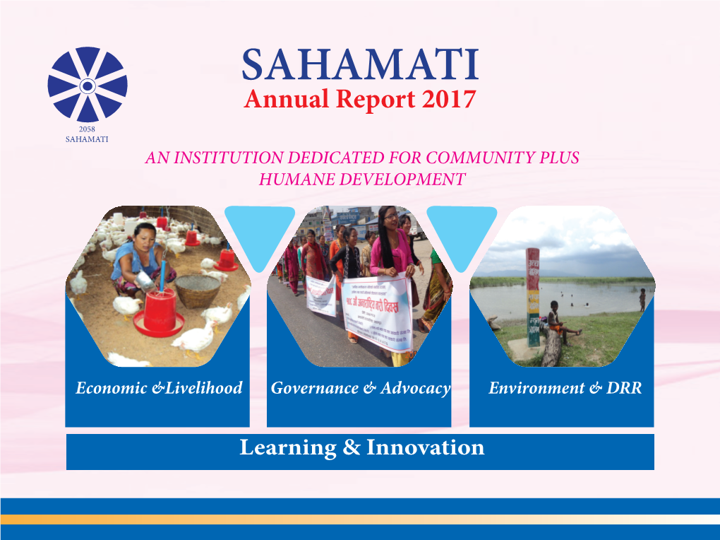 1. SAHAMATI at a Glance 6 3.5 Disaster Risk Reduction 20 2