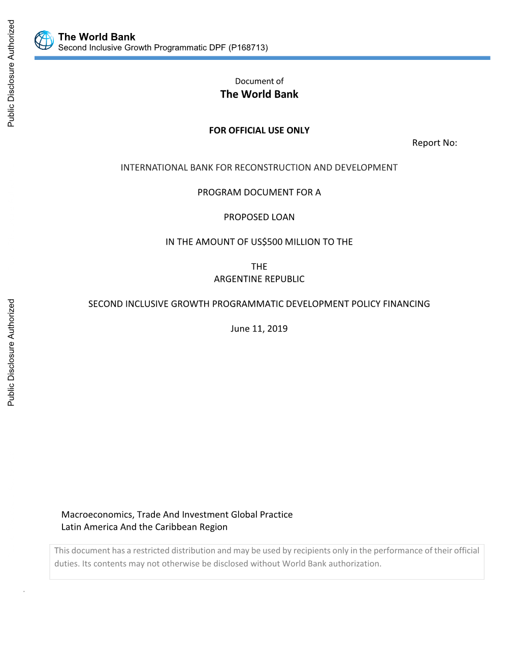 World Bank Document