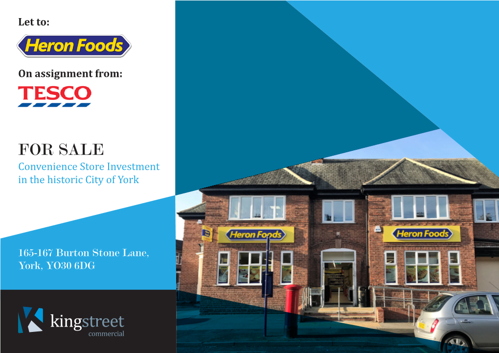 FOR SALE Convenience Store Investment in the Historic City of York