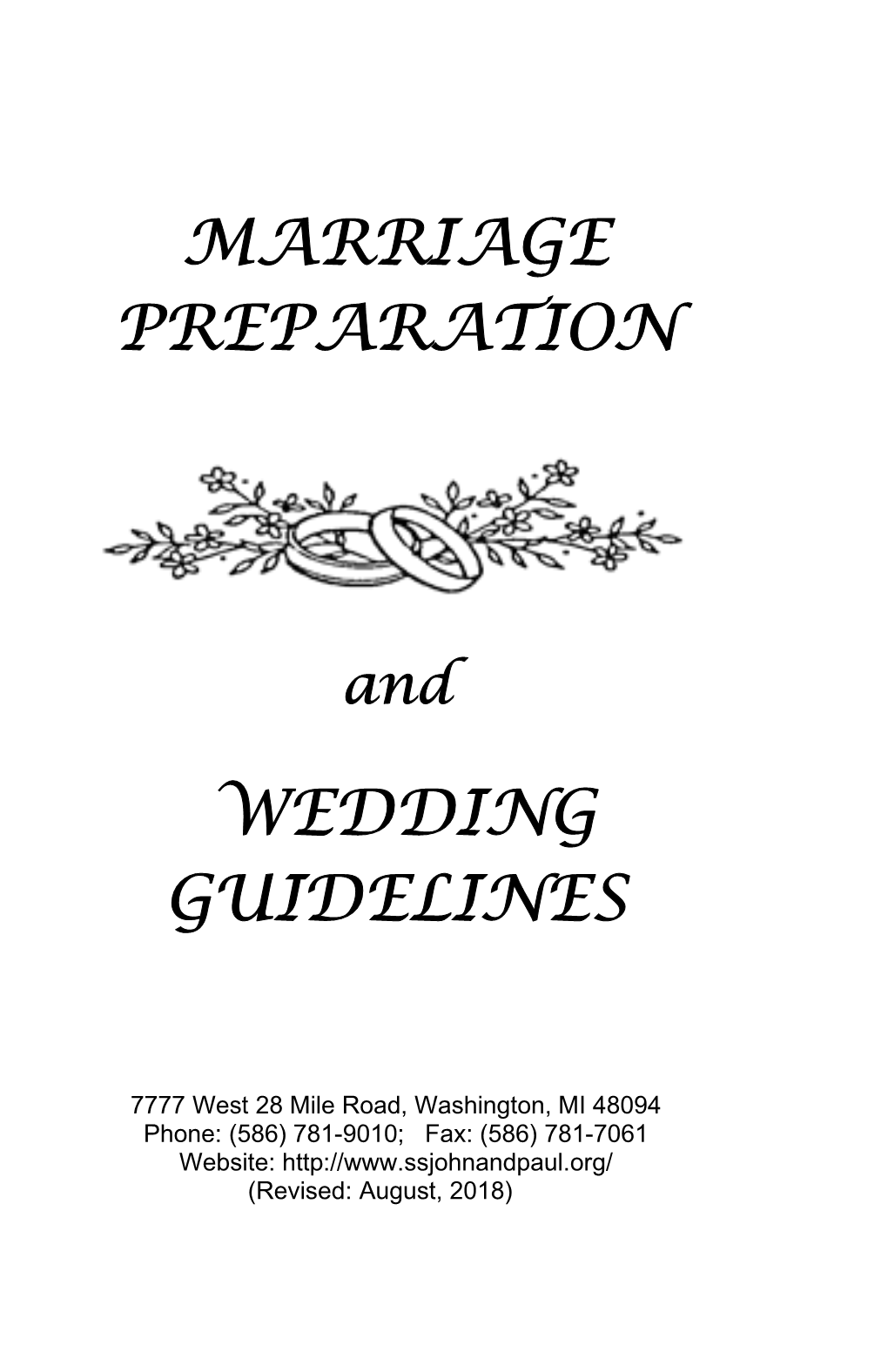 Marriage Preparation Wedding Guidelines