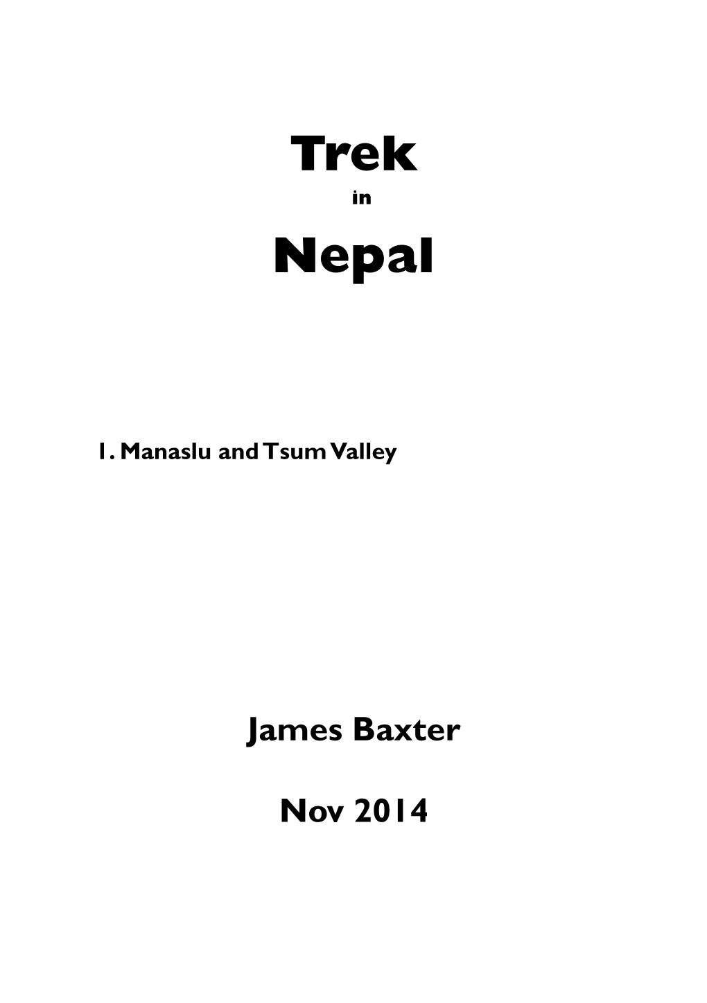 NEPAL: Manaslu and Tsum Valley