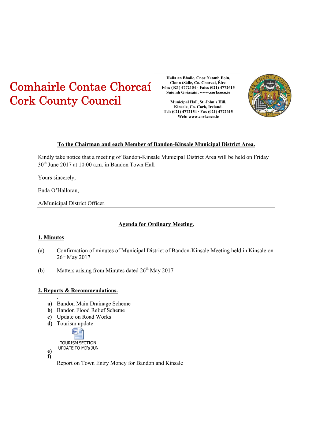 Comhairle Contae Chorcaí Cork County Council