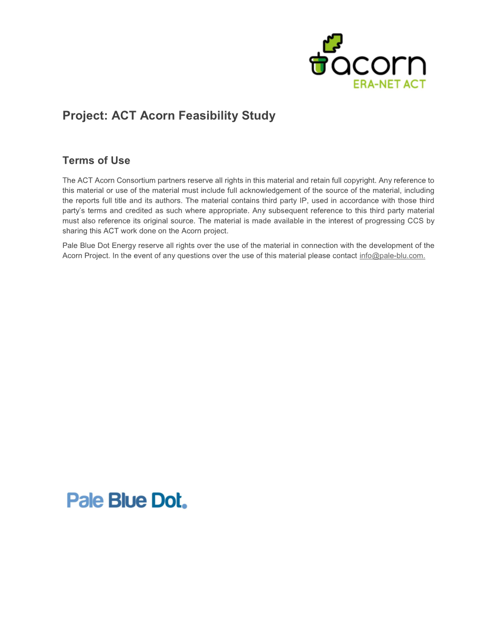 Project: ACT Acorn Feasibility Study