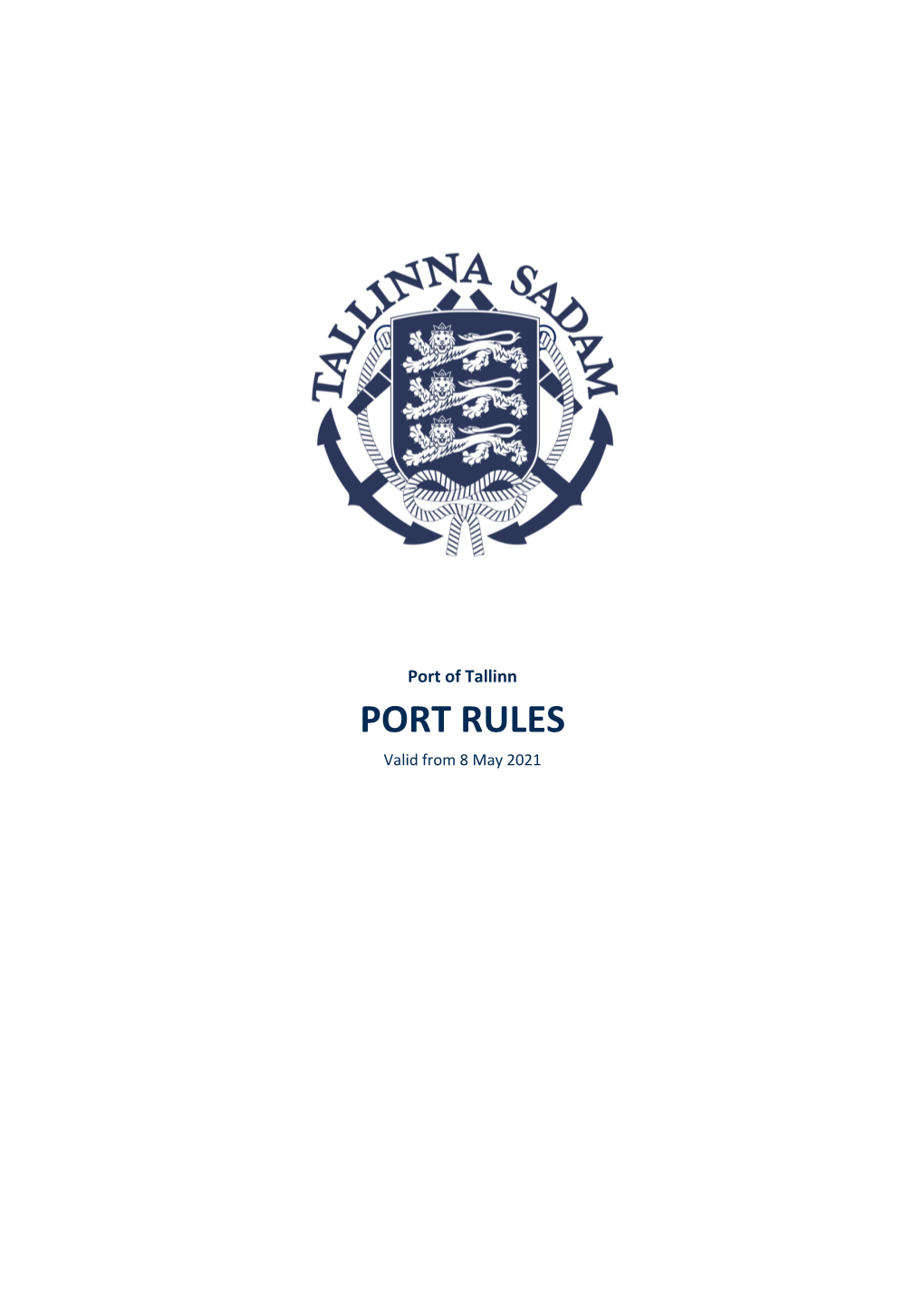 PORT RULES Valid from 8 May 2021