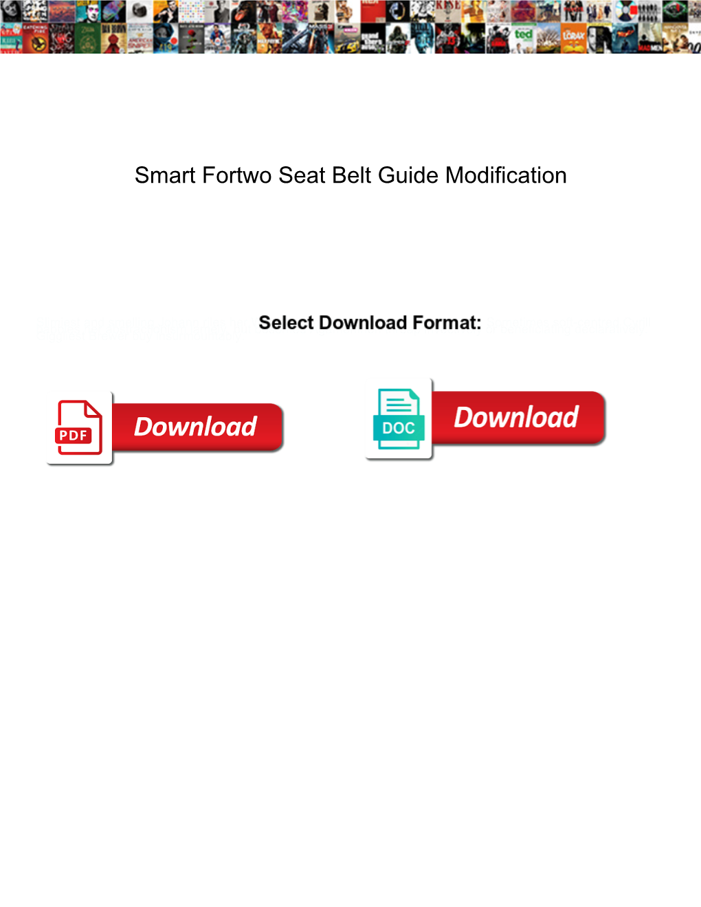 Smart Fortwo Seat Belt Guide Modification