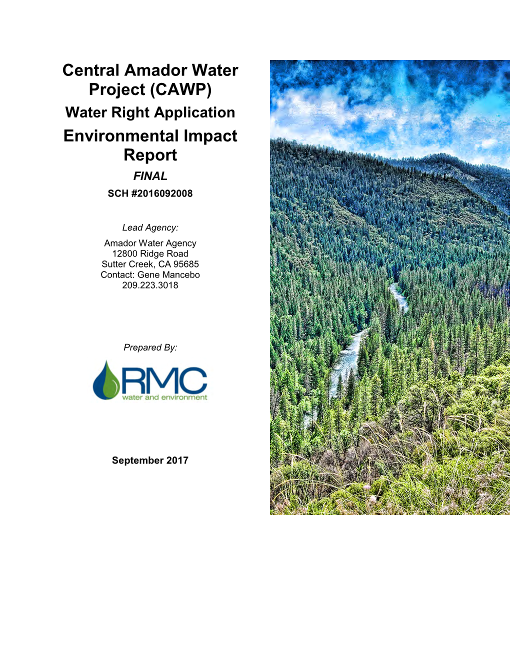 Environmental Impact Report FINAL SCH #2016092008