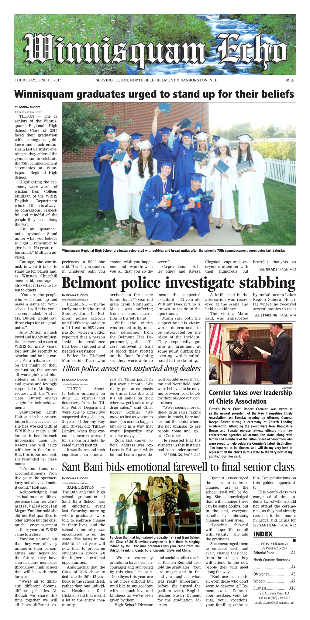 Belmont Police Investigate Stabbing Ten to Others