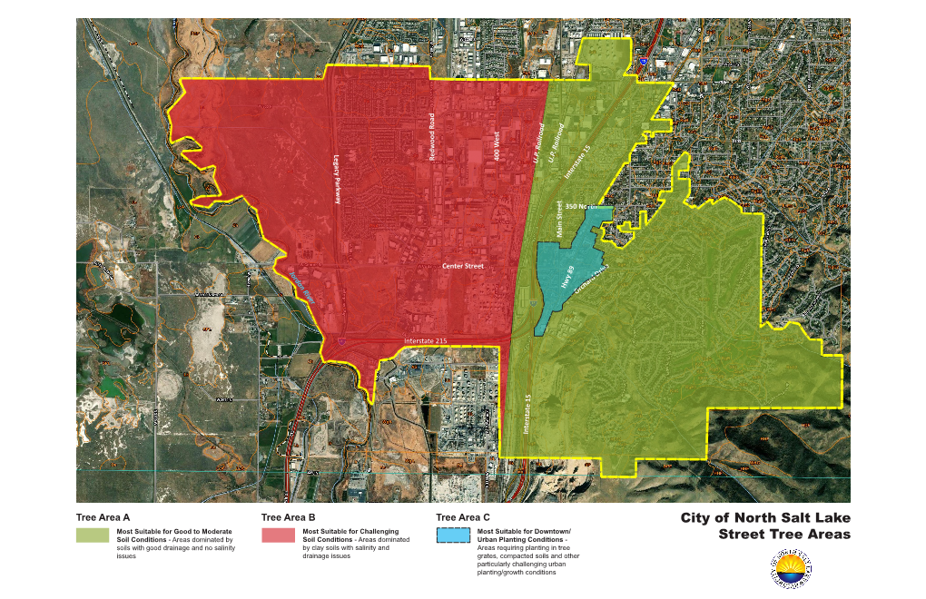 City of North Salt Lake Street Tree Areas