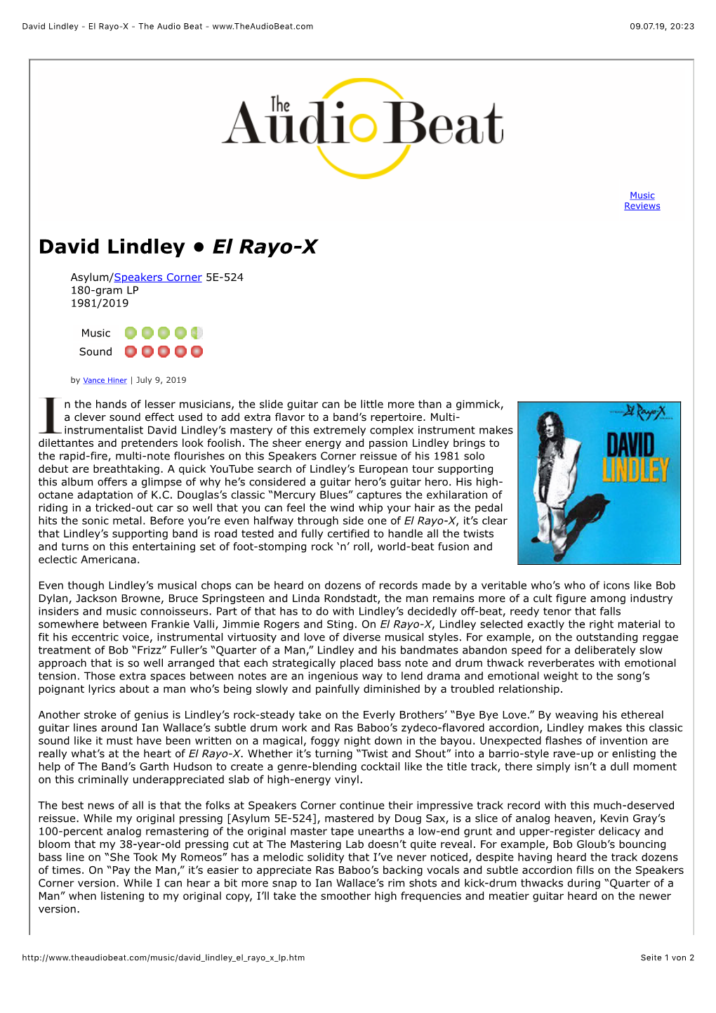 David Lindley • El Rayo-X