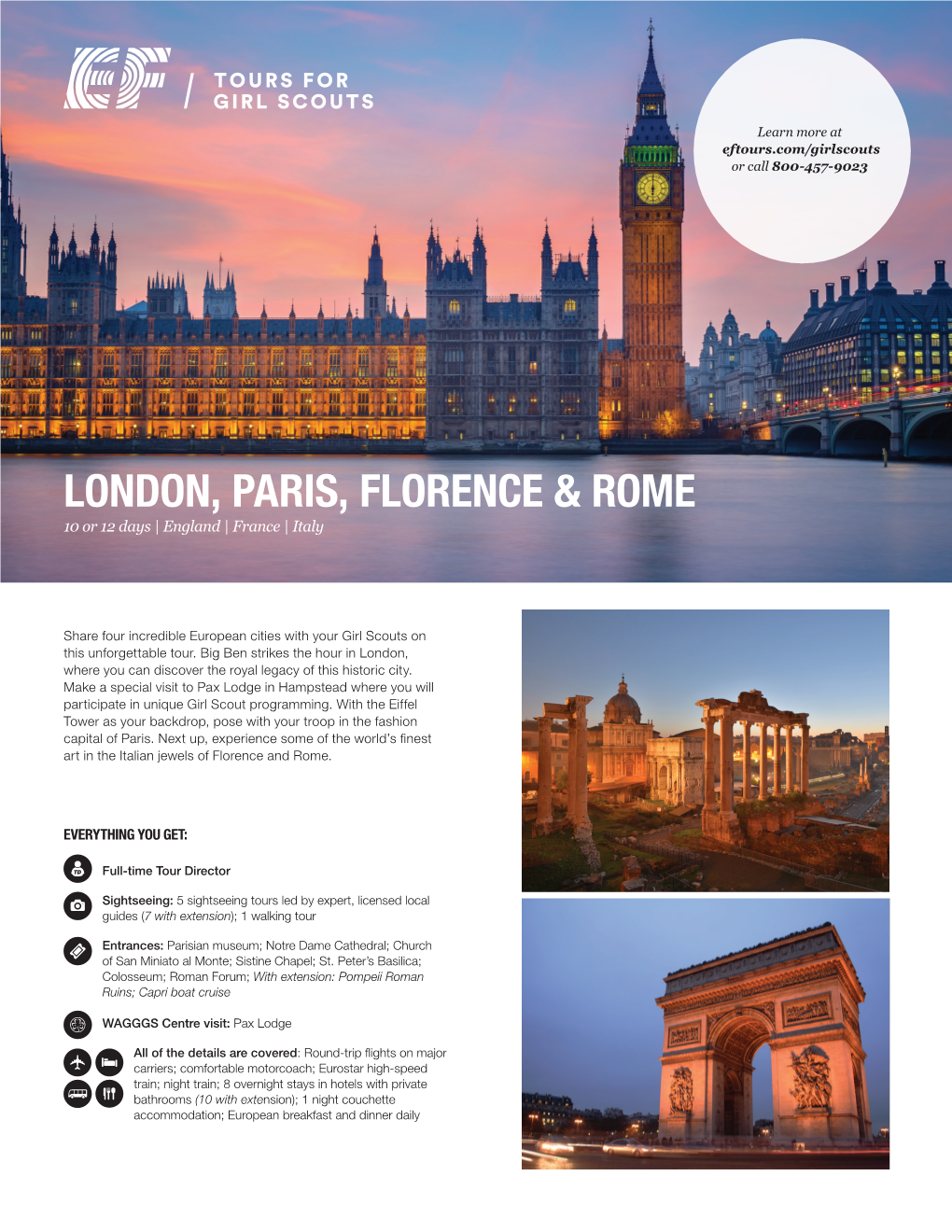 London, Paris, Florence & Rome