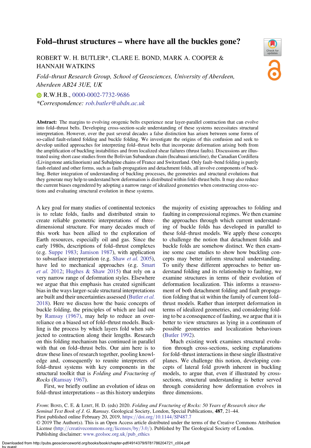 Fold–Thrust Structures – Where Have All the Buckles Gone?