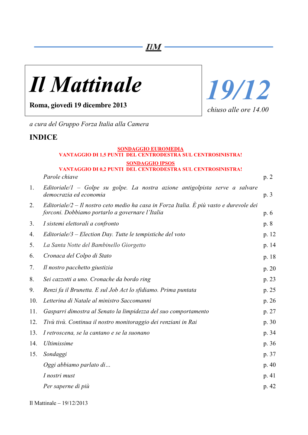 Il Mattinale N