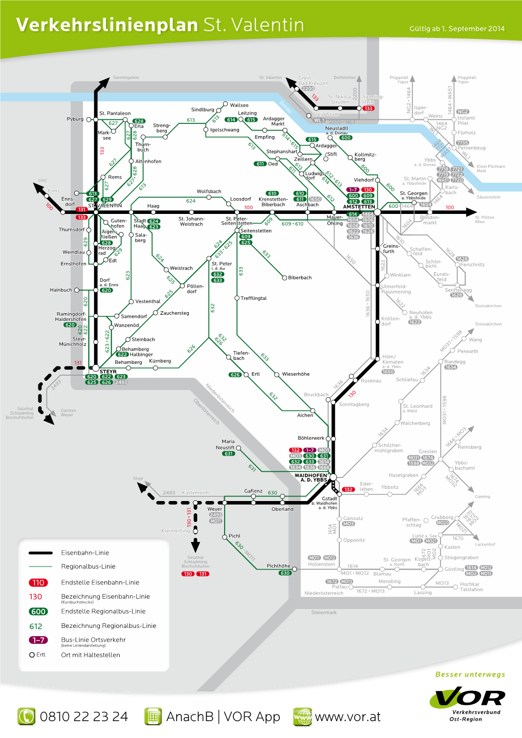 Verkehrslinienplan St. Valentin Gültig Ab 1