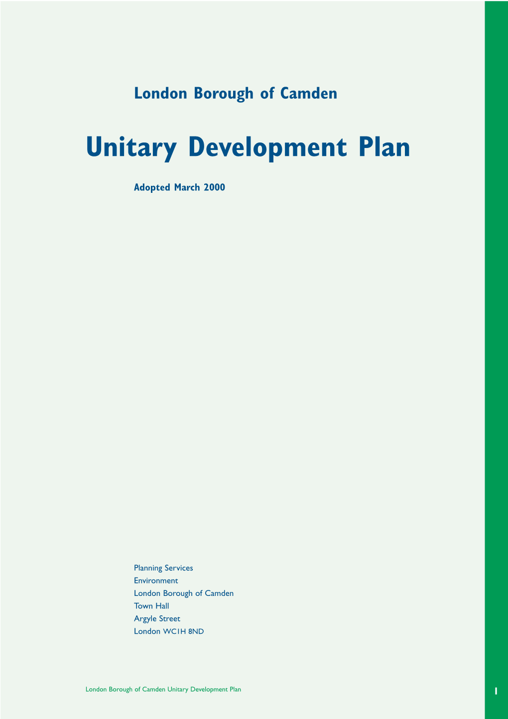 Unitary Development Plan