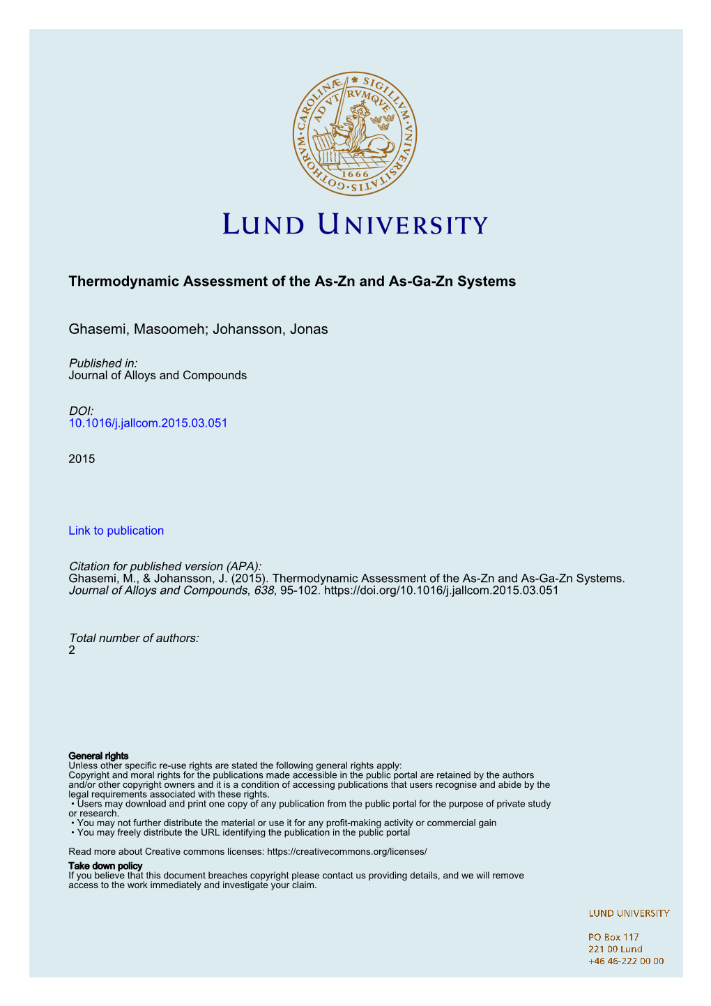 Thermodynamic Assessment of the As-Zn and As-Ga-Zn Systems