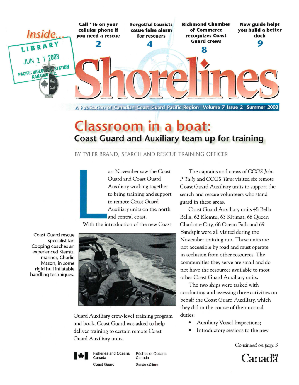 Coast Guard and Auxiliary Team up for Training