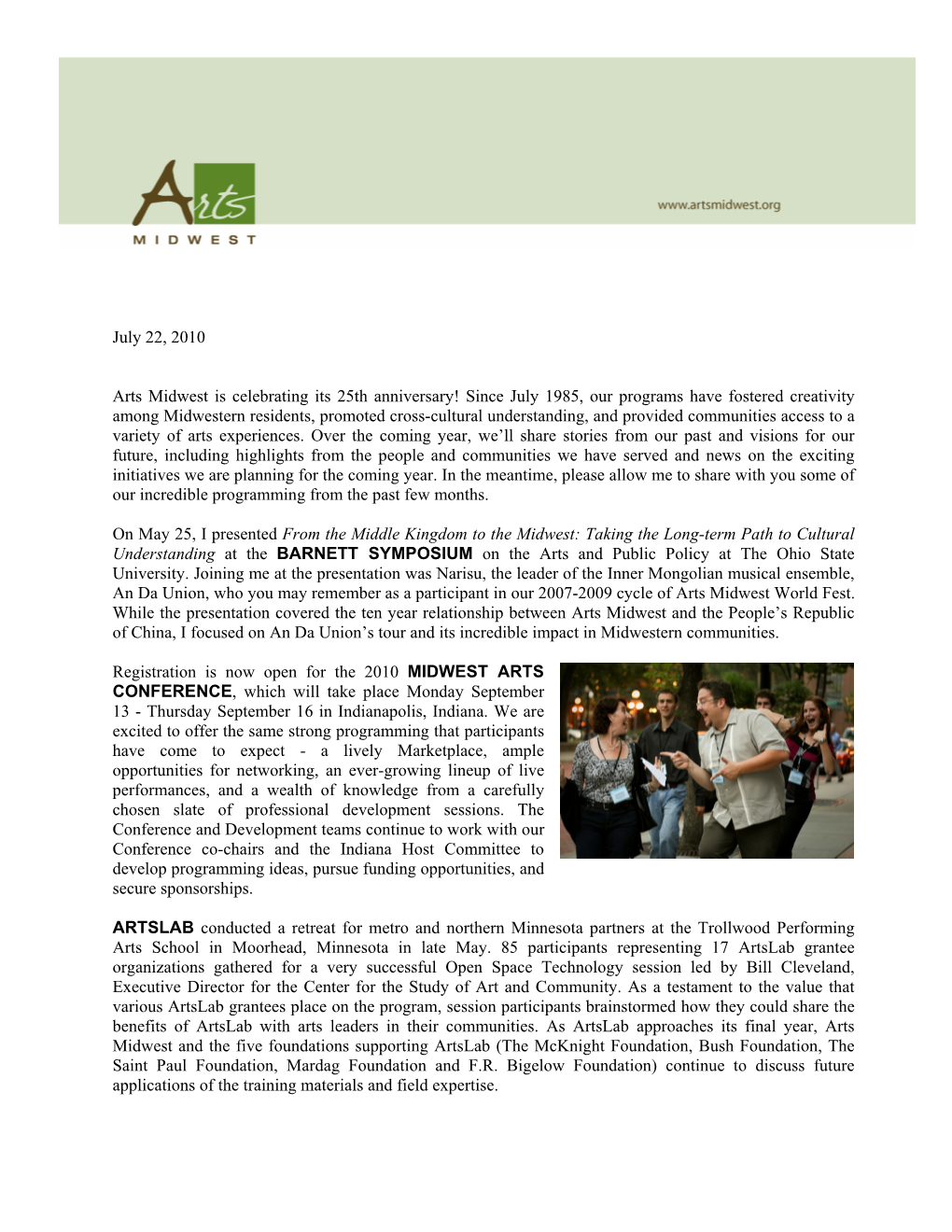 Quarterly Newsletter