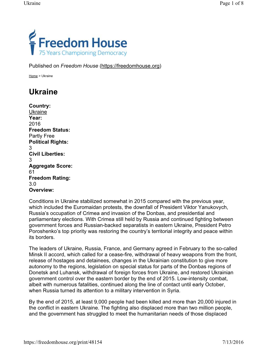 Ukraine Page 1 of 8
