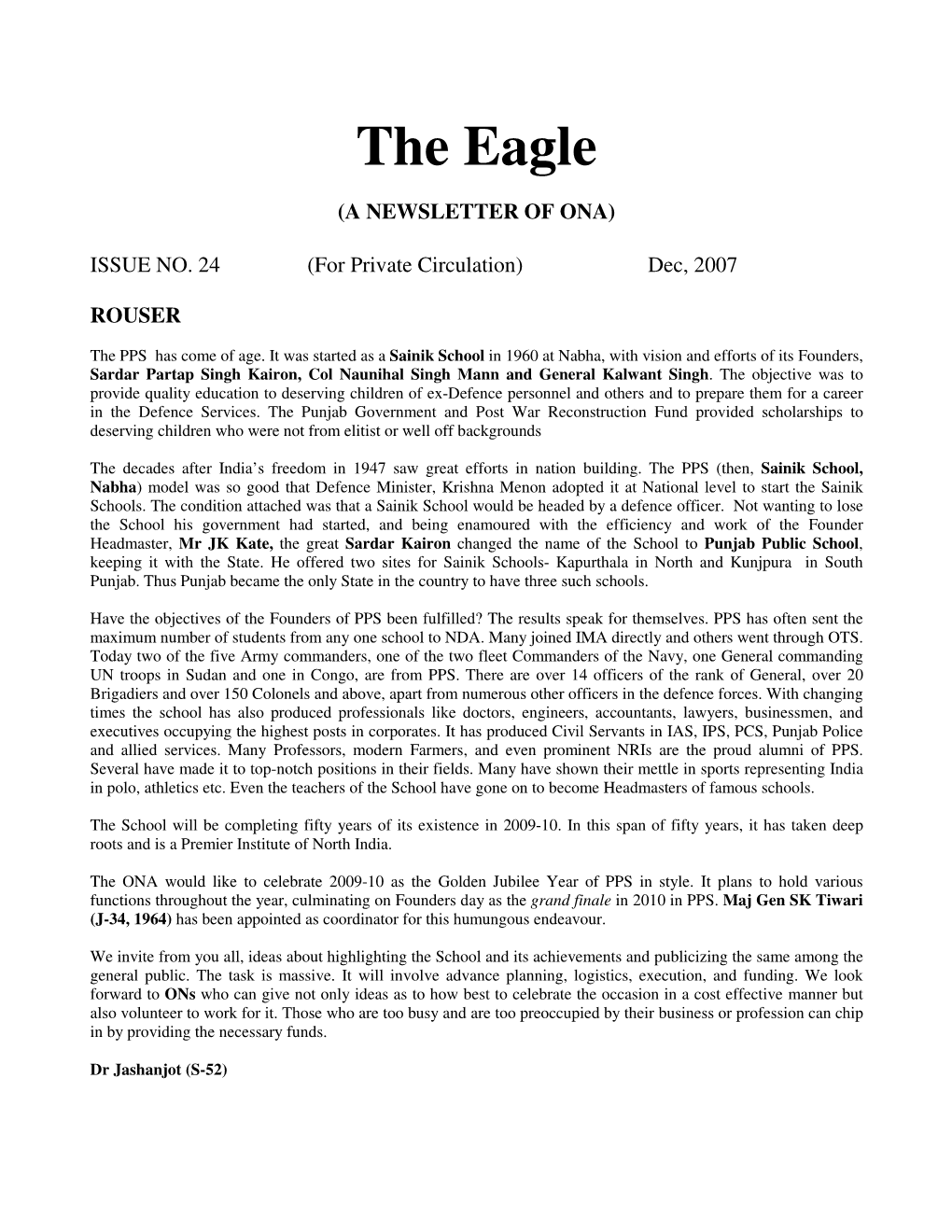 The Eagle – Dec 2007
