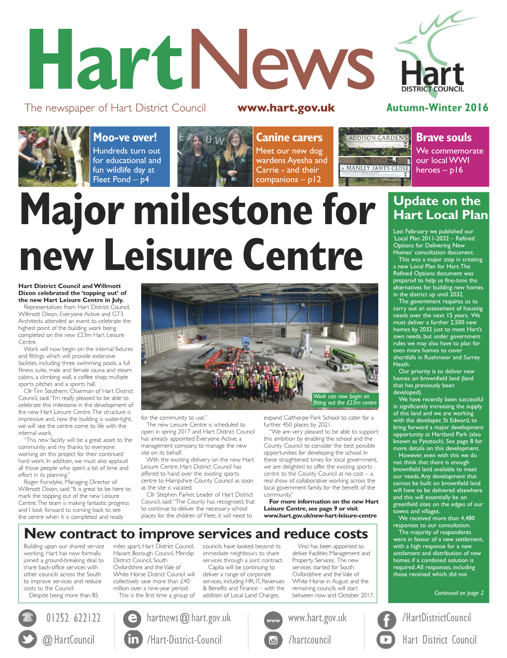 Hart News Is Published by Hart District Council, Hart District Council Offices, Harlington Way, Fleet GU51 4AE