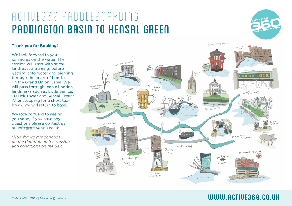 Active360 Paddleboarding Paddington Basin to Kensal Green