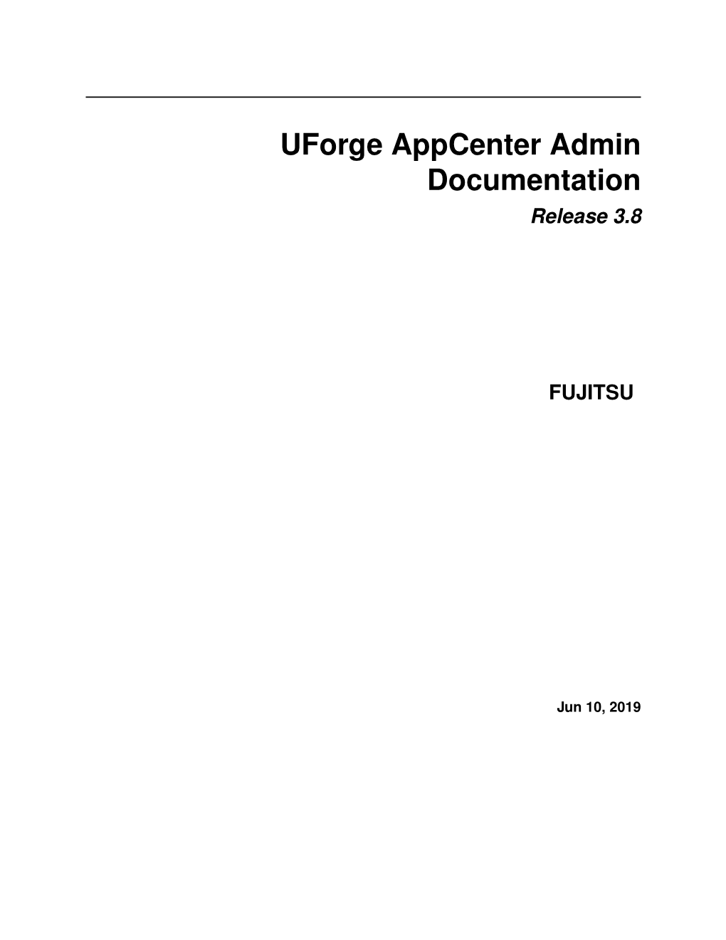 Uforge Appcenter Admin Documentation Release 3.8