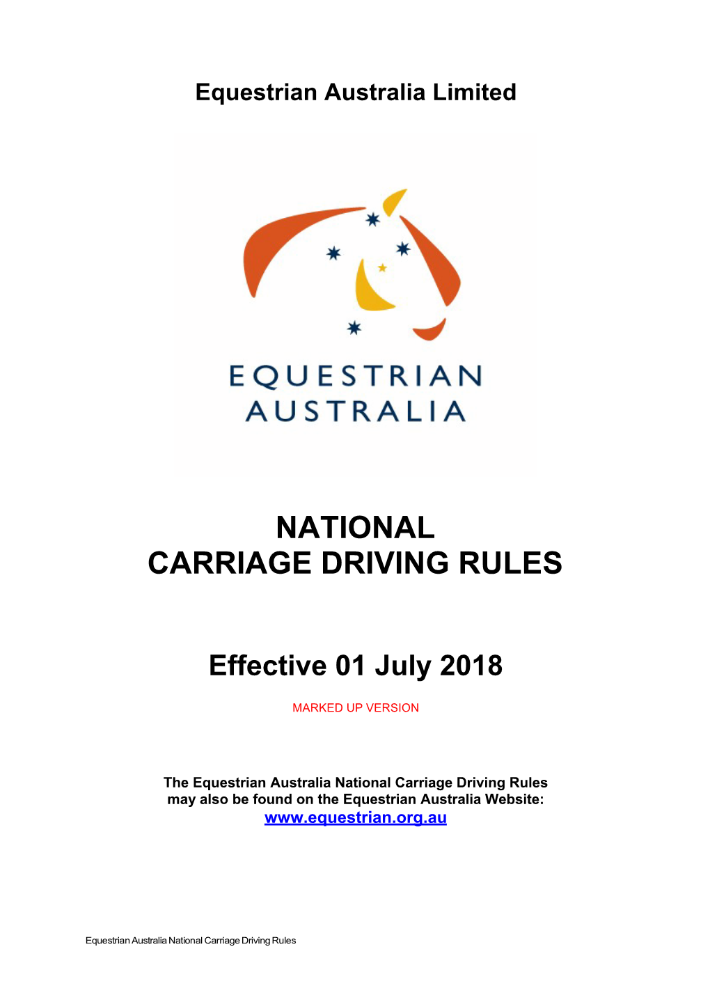 National Carriage Driving Rules