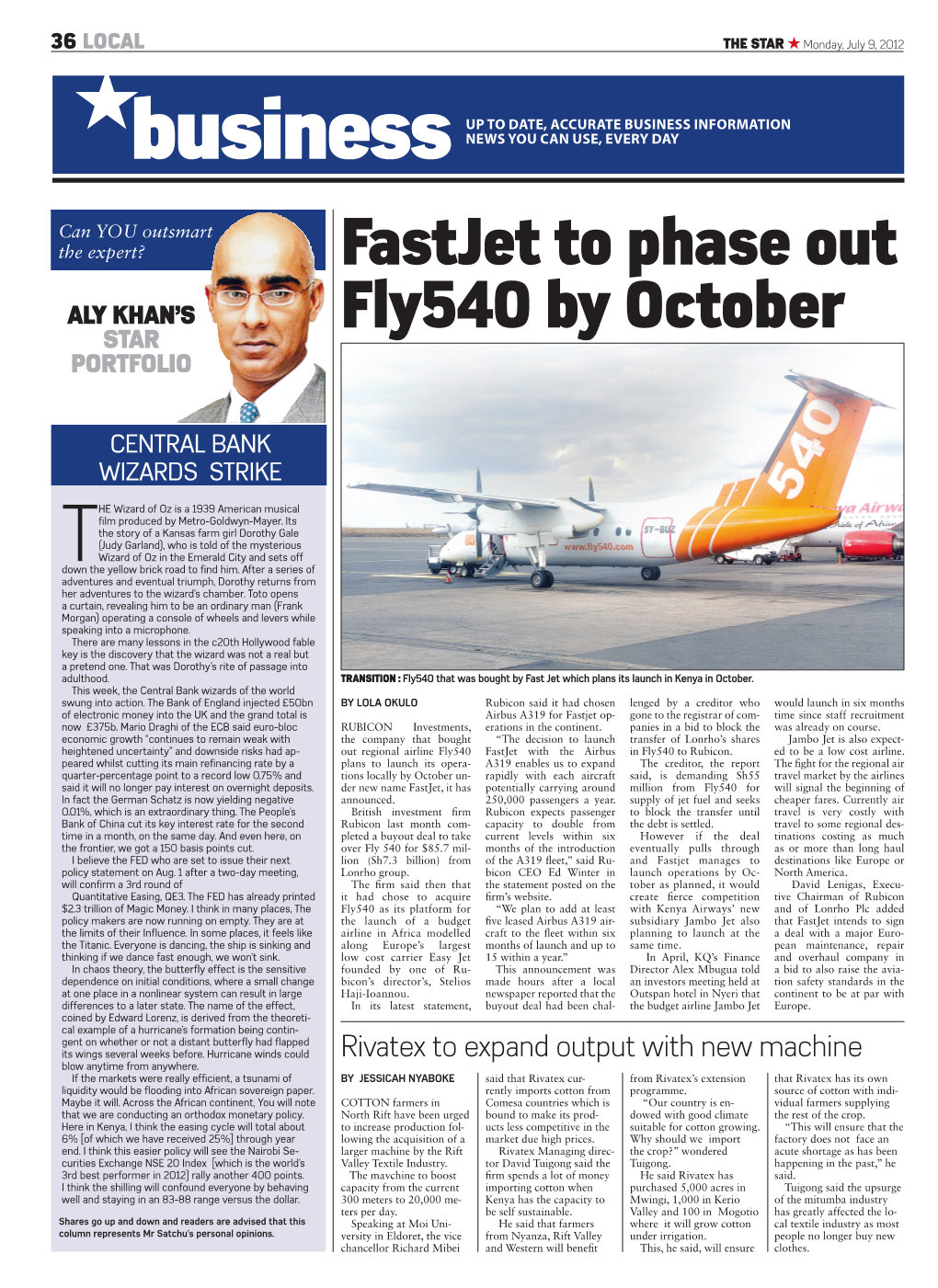 Fastjet to Phase out Fly540 by October