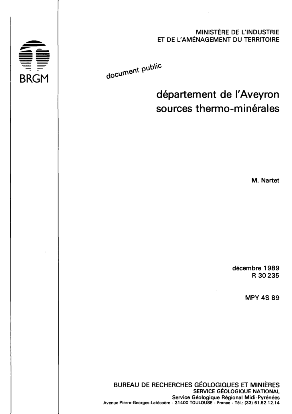 Département De L'aveyron Sources Thermo-Minérales