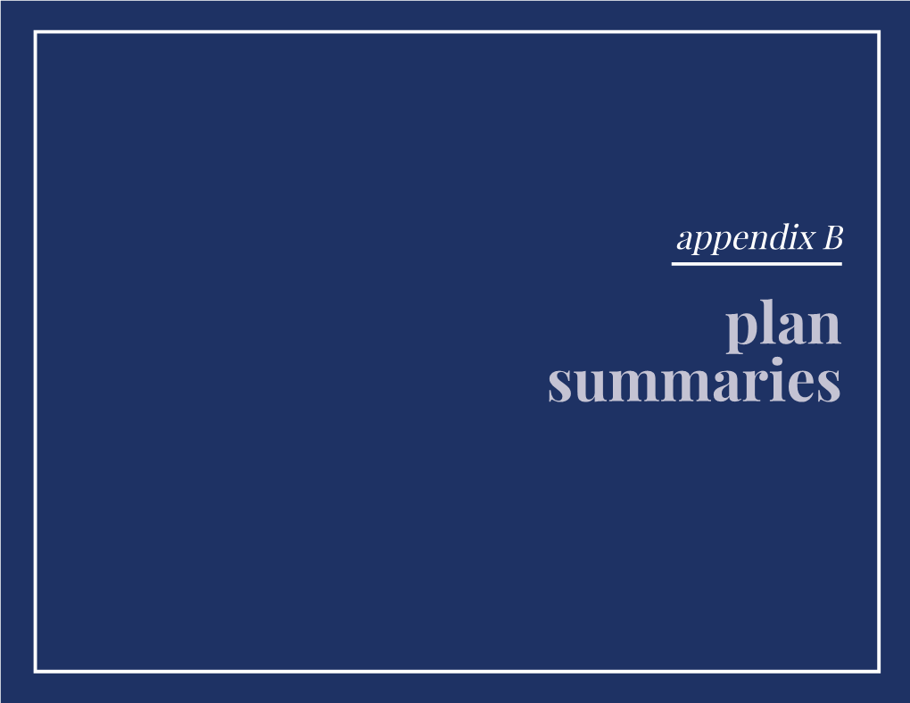 Plan Summaries PLAN SUMMARY