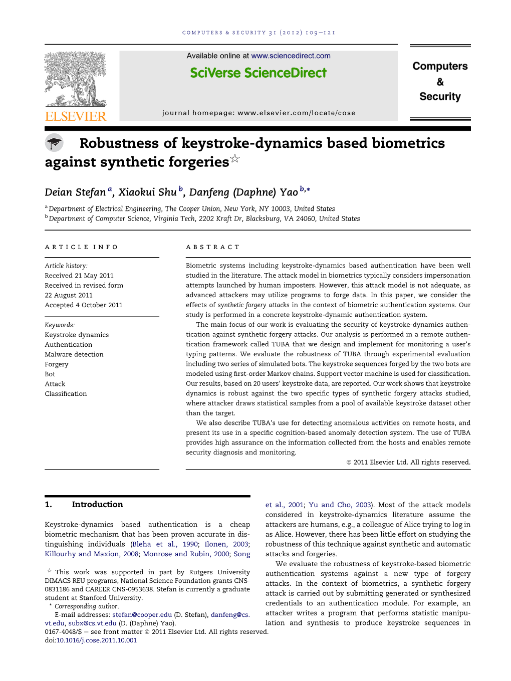 Robustness of Keystroke-Dynamics Based Biometrics Against Synthetic