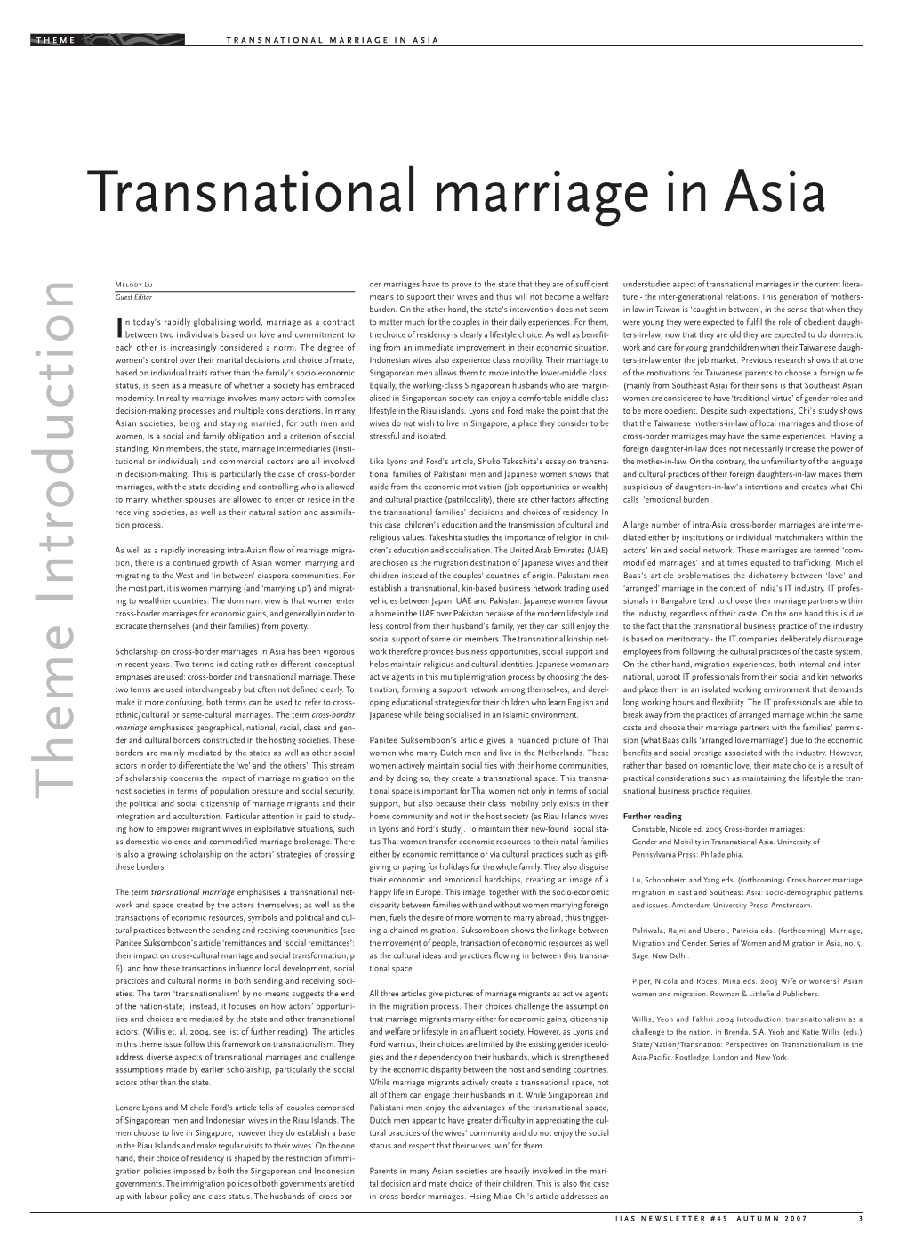 Transnational Marriage in Asia