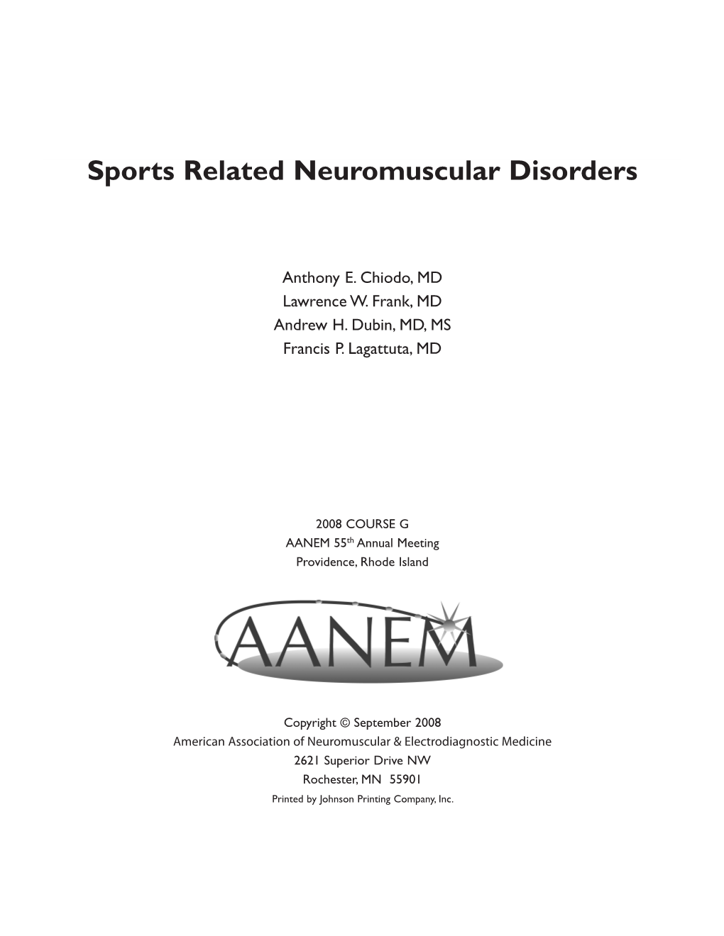 Sports Related Neuromuscular Disorders