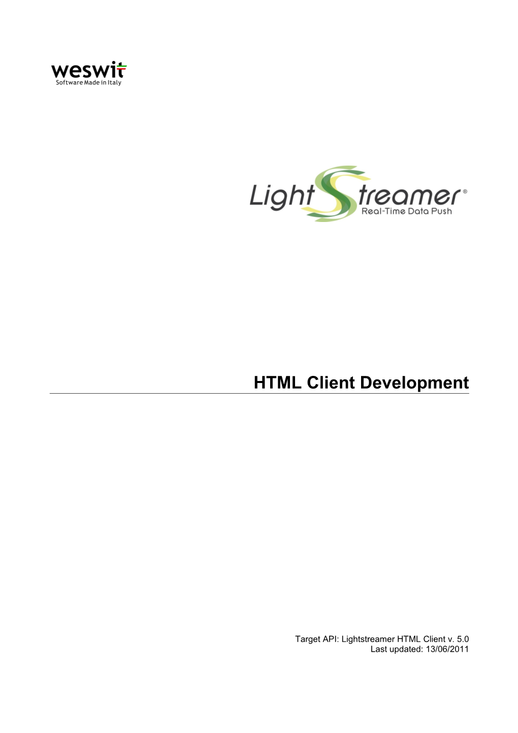 HTML Client Development