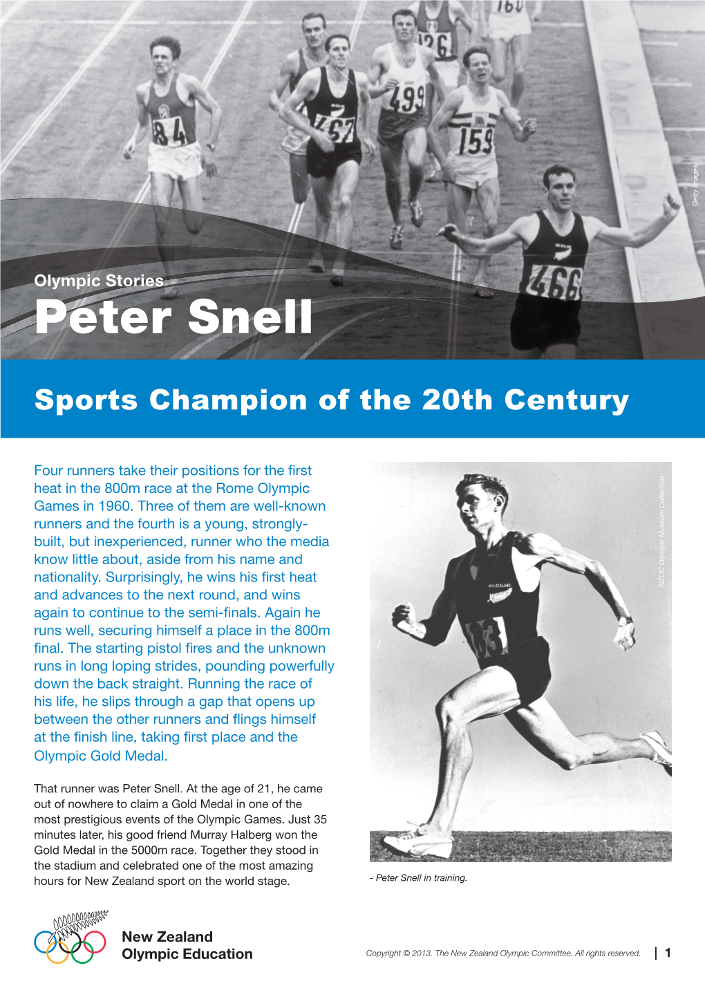 Peter Snell Olympic Story