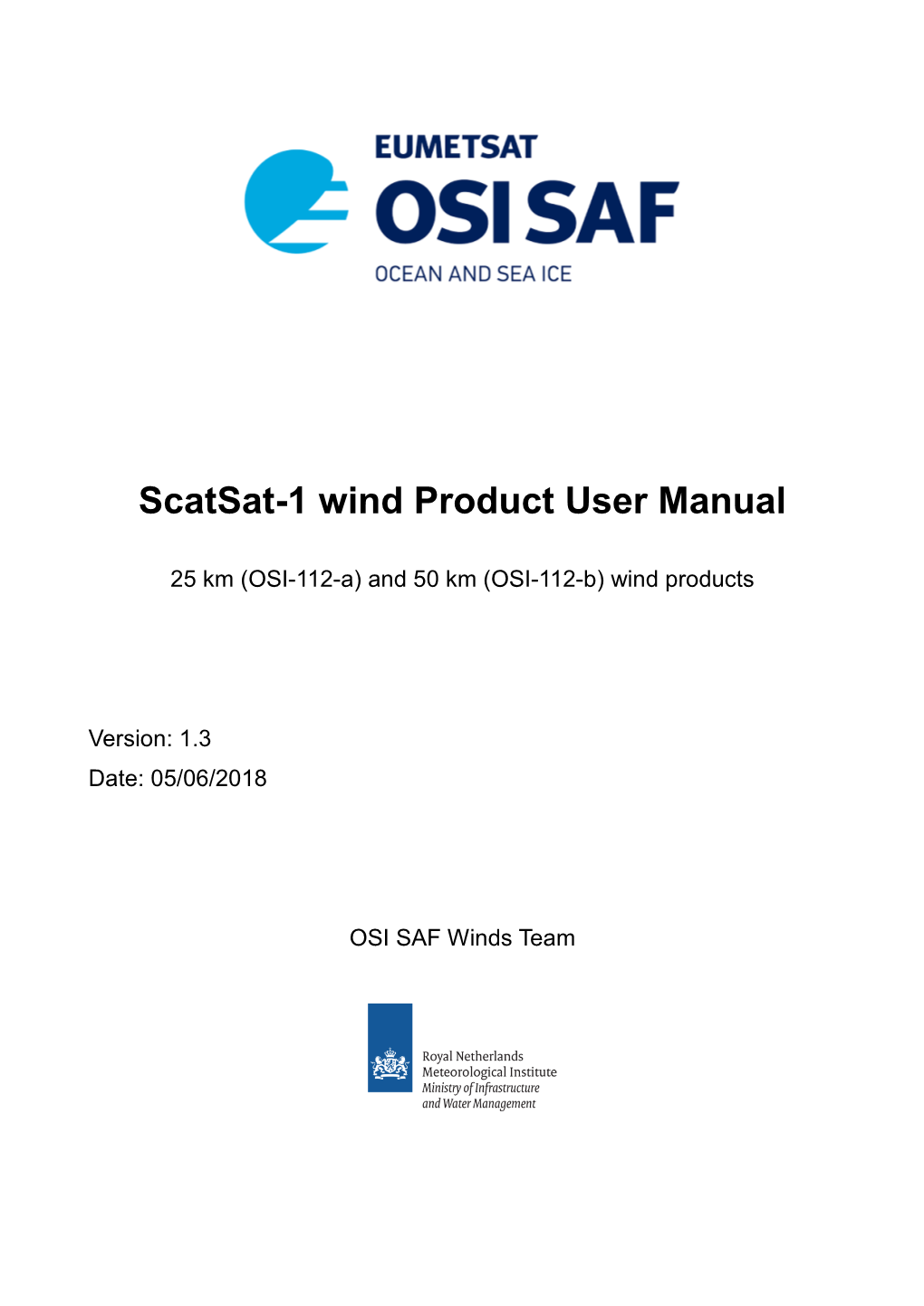 Scatsat-1 Wind Product User Manual
