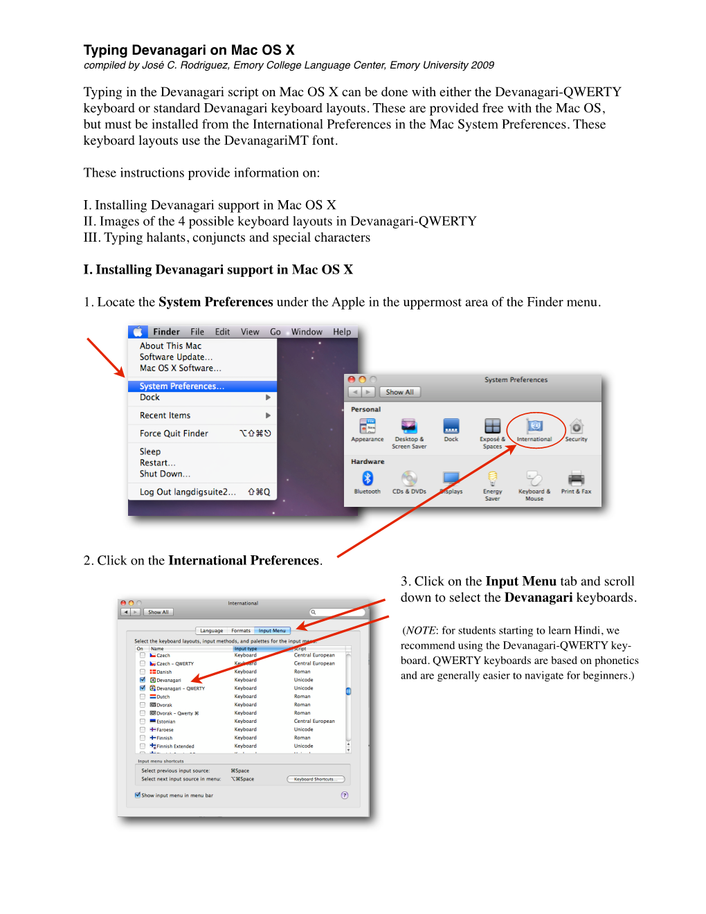 Devanagari in Mac OS X