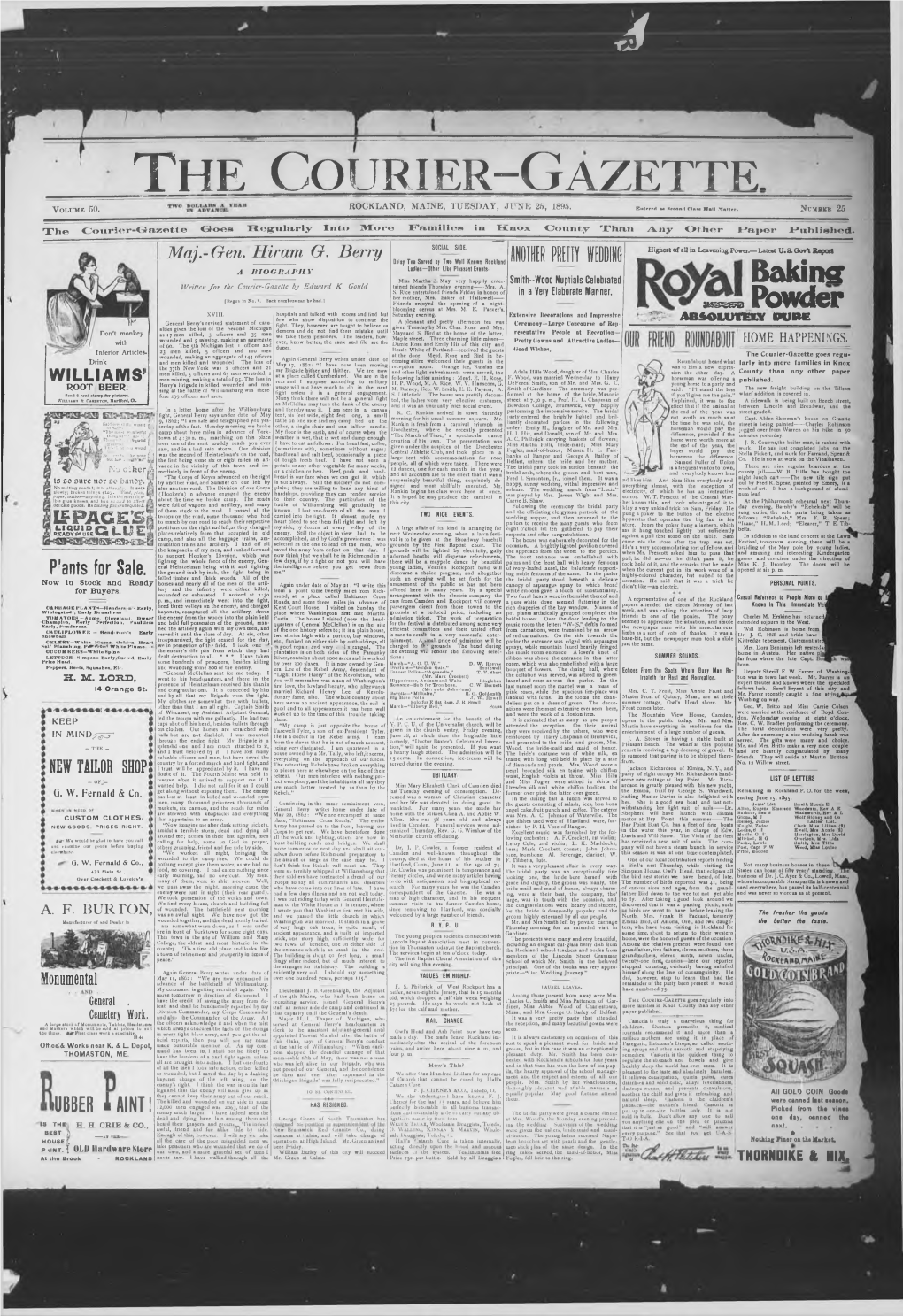 Courier Gazette : June 25, 1895