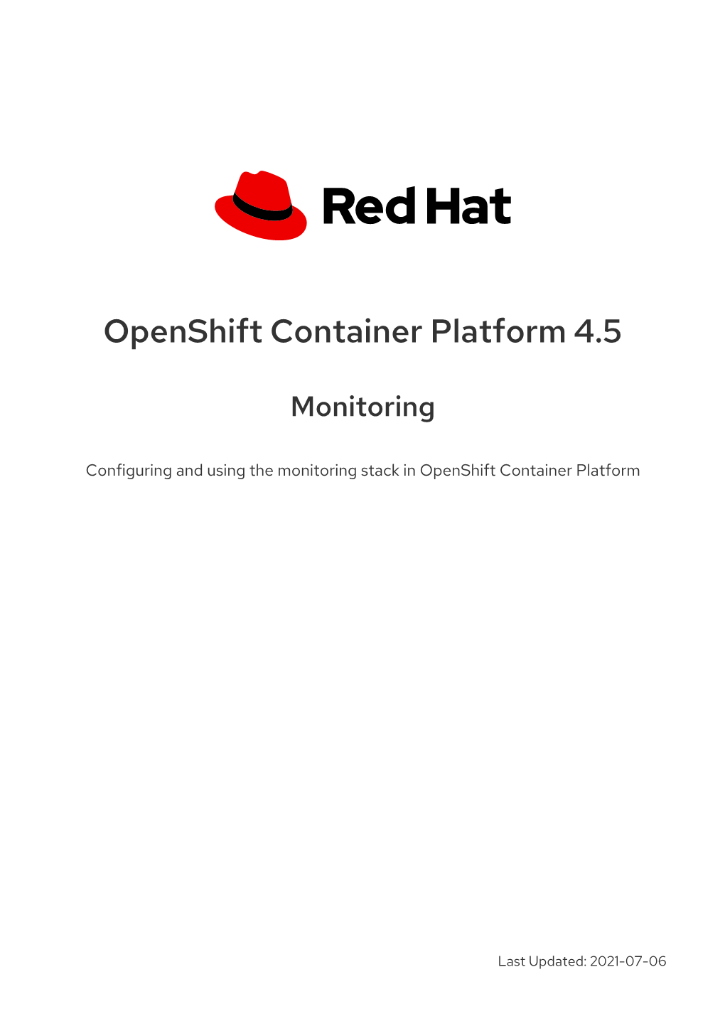 Openshift Container Platform 4.5 Monitoring