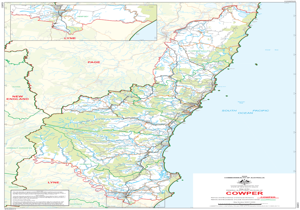 Map of the Division of Cowper